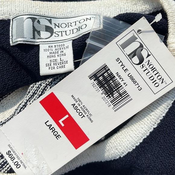 NWT Norton Studio vintage knit sheath dress M-L - Picture 5 of 9